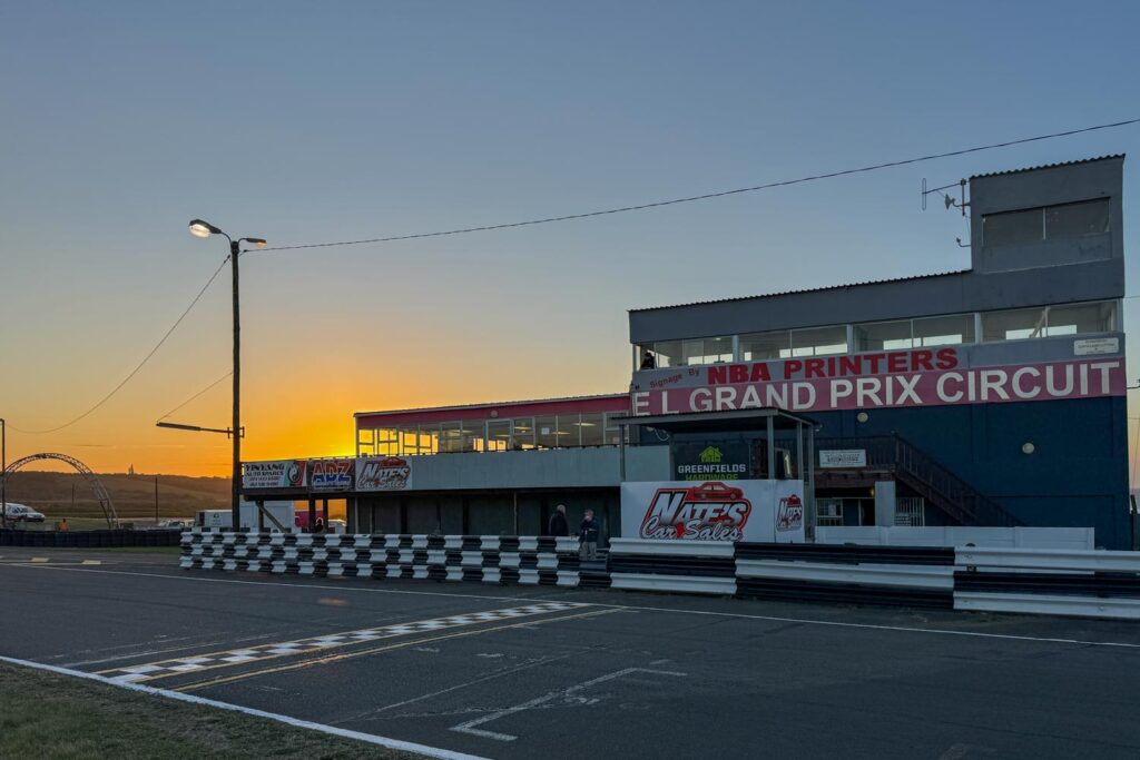 The main building at the East London Grand Prix Circuit