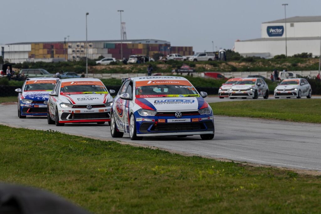 Astron Energy Polo Cup cars on the track at Aldo Scribante